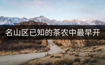 名山區(qū)已知的茶農(nóng)中最早開始做茶的人——張明忠