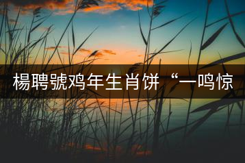 楊聘號雞年生肖餅“一鳴驚人”全國上市！