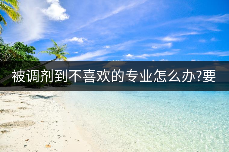 被調(diào)劑到不喜歡的專業(yè)怎么辦?要不要復讀?