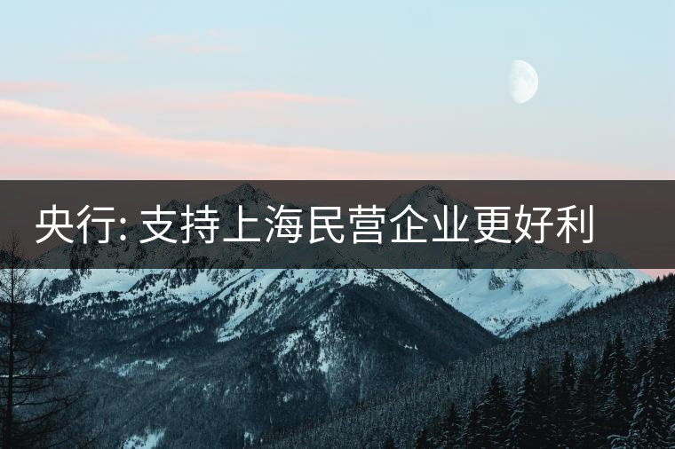 央行: 支持上海民營企業(yè)更好利用債券融資