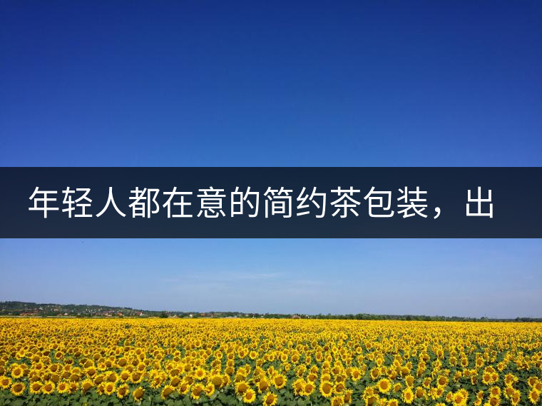 年輕人都在意的簡(jiǎn)約茶包裝，出道顏值即巔峰的茶包裝可真好喝！