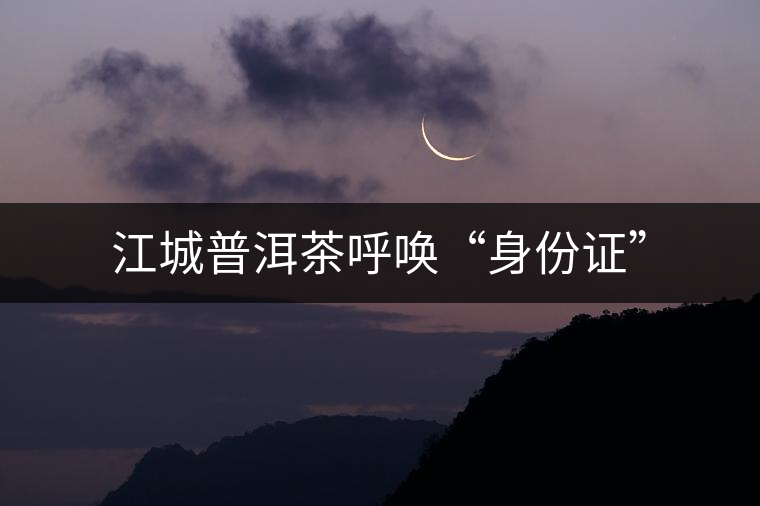 江城普洱茶呼喚“身份證” 江城普洱茶呼喚“身份證”
