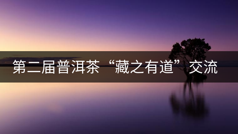 第二屆普洱茶“藏之有道”交流論壇在廣州成功舉行