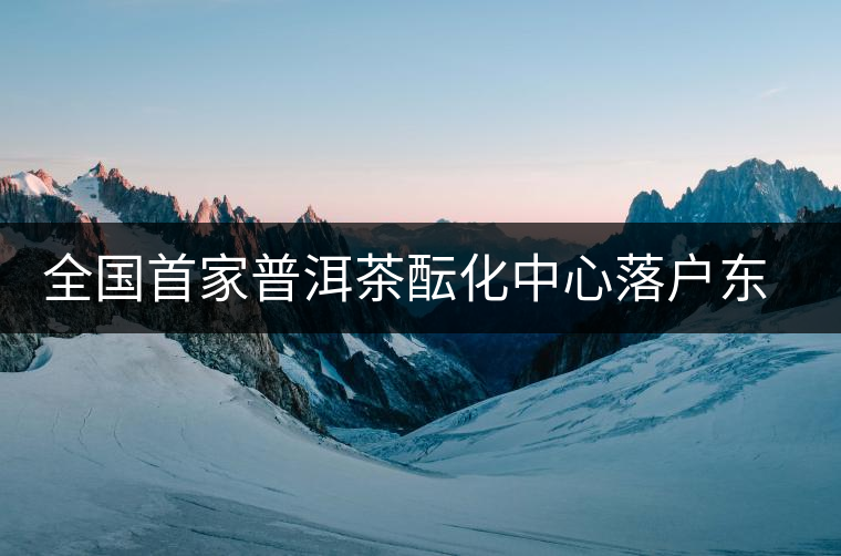 全國(guó)首家普洱茶醞化中心落戶(hù)東莞 全國(guó)首家普洱茶醞化中心落戶(hù)東莞
