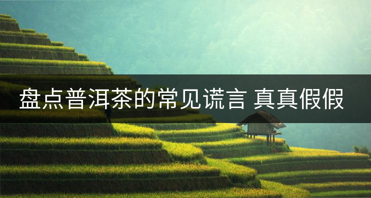 盤點普洱茶的常見謊言 真真假假 看看你認(rèn)可幾條？