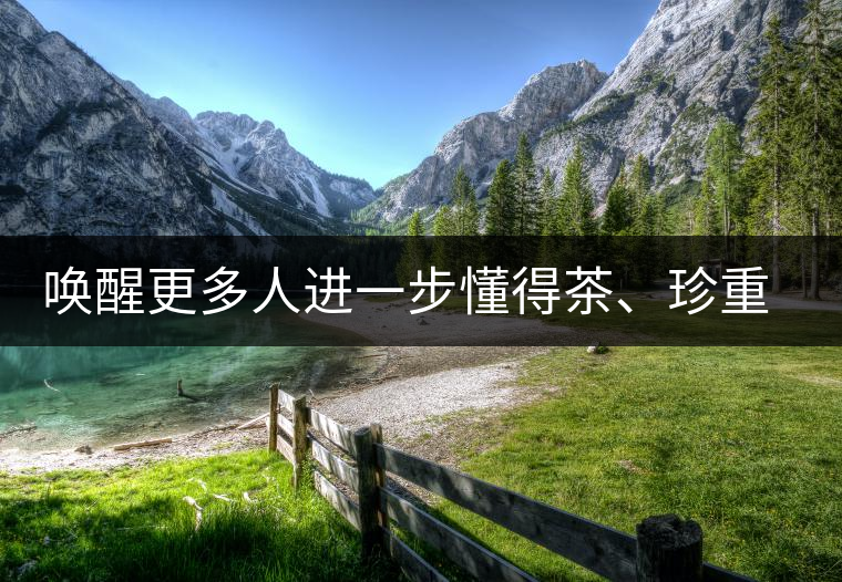 喚醒更多人進(jìn)一步懂得茶、珍重茶、享受茶