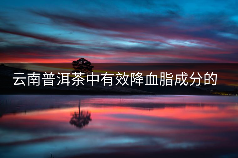 云南普洱茶中有效降血脂成分的檢測(cè)與評(píng)價(jià) 云南普洱茶中有效降血脂成分的檢測(cè)與評(píng)價(jià)