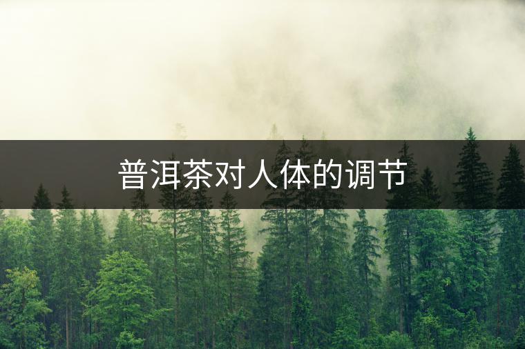 普洱茶對(duì)人體的調(diào)節(jié) 普洱茶對(duì)人體的調(diào)節(jié)