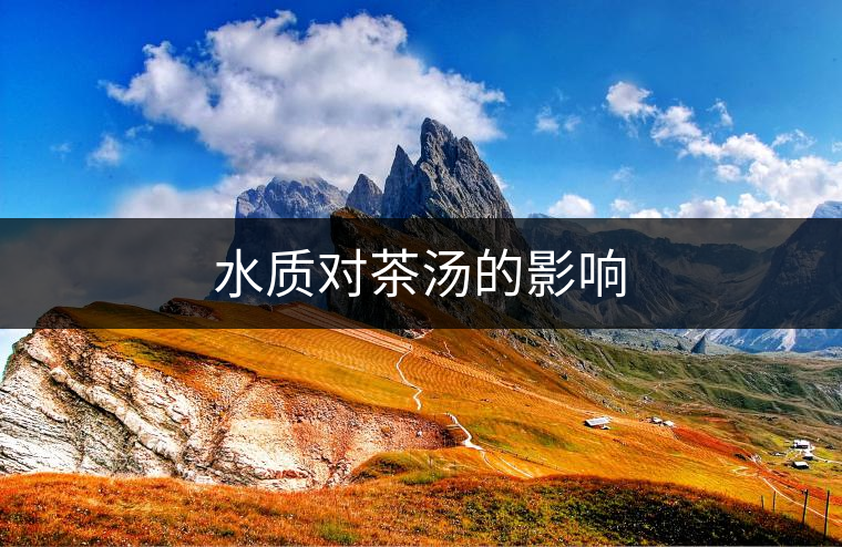水質對茶湯的影響 水質對茶湯的影響