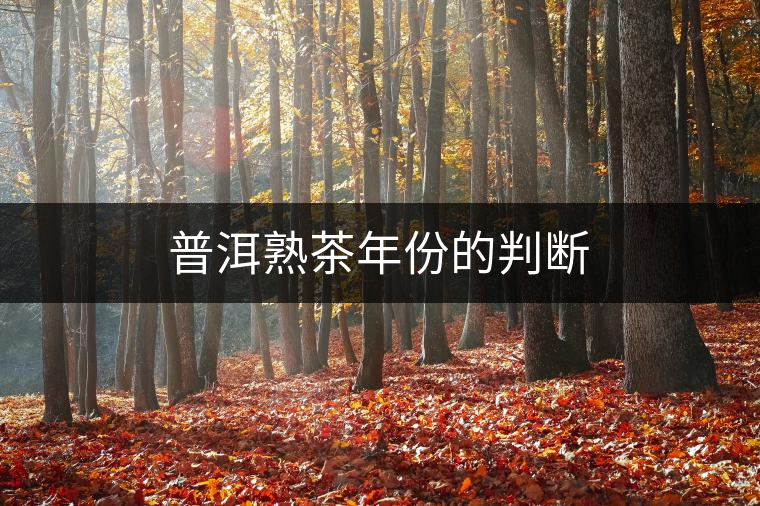 普洱熟茶年份的判斷