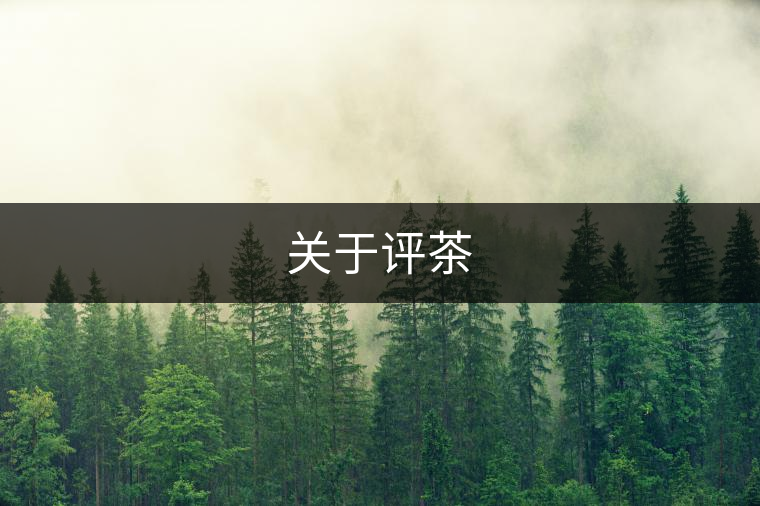 關于評茶 關于評茶