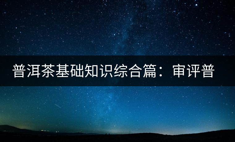 普洱茶基礎(chǔ)知識綜合篇：審評普洱茶的程序