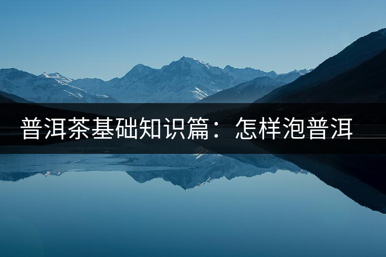 普洱茶基礎(chǔ)知識篇：怎樣泡普洱茶才會更好喝？