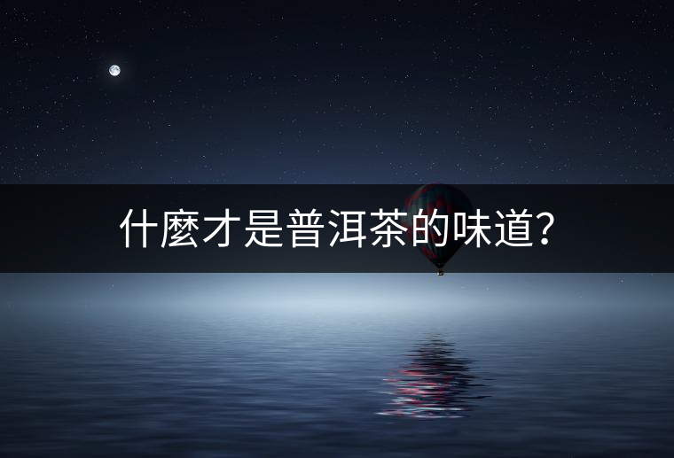 什麼才是普洱茶的味道？