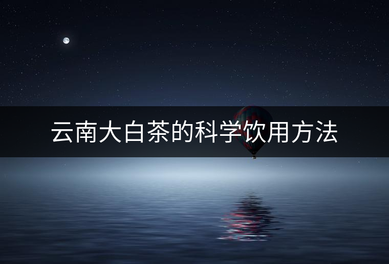 云南大白茶的科學飲用方法