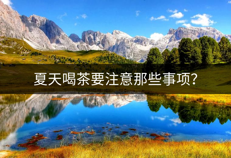 夏天喝茶要注意那些事項？