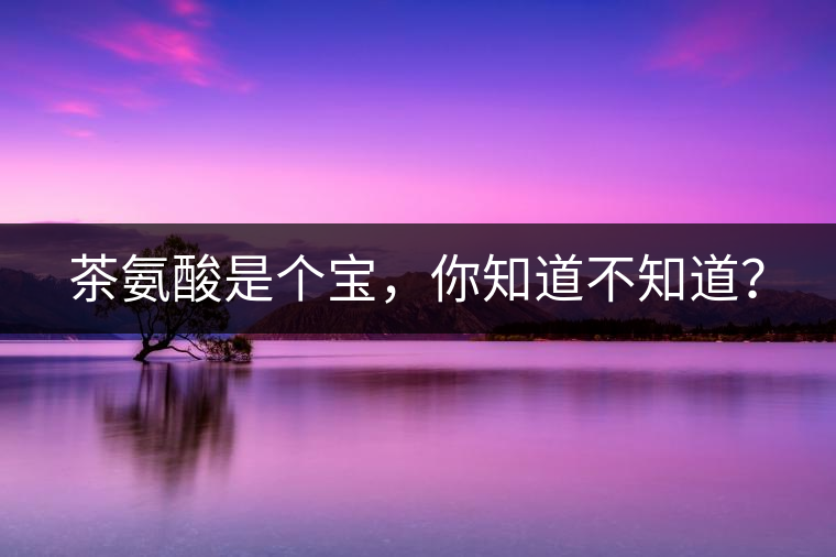 茶氨酸是個寶，你知道不知道？