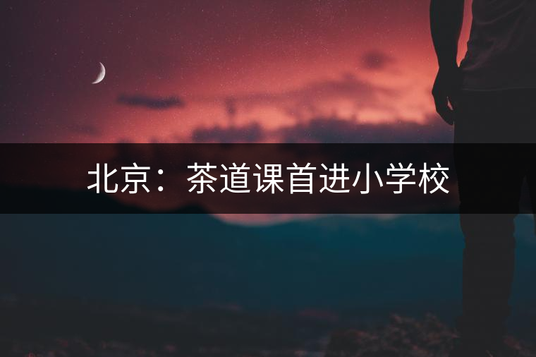 北京:茶道課首進小學校 北京:茶道課首進小學校