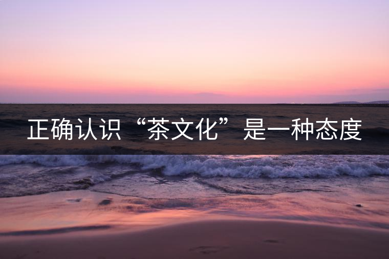 正確認(rèn)識(shí)“茶文化”是一種態(tài)度 正確認(rèn)識(shí)“茶文化”是一種態(tài)度