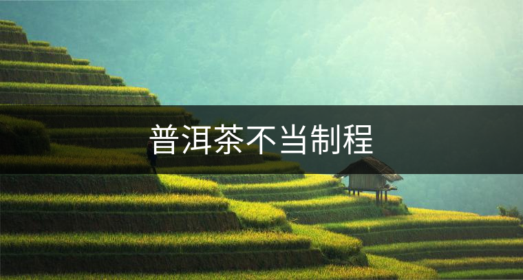 普洱茶不當(dāng)制程 普洱茶不當(dāng)制程