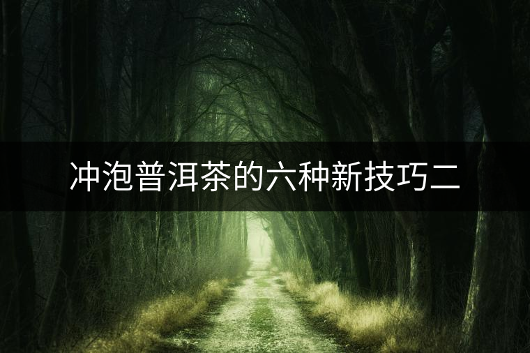 沖泡普洱茶的六種新技巧二 沖泡普洱茶的六種新技巧二