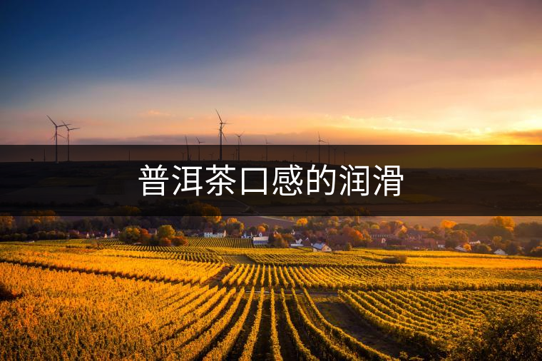 普洱茶口感的潤滑