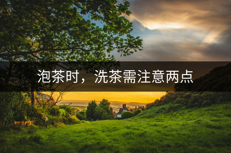 泡茶時(shí)，洗茶需注意兩點(diǎn)