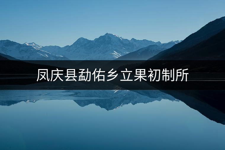 鳳慶縣勐佑鄉(xiāng)立果初制所 鳳慶縣勐佑鄉(xiāng)立果初制所
