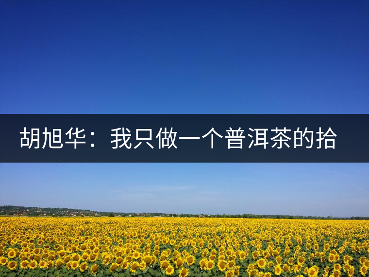 胡旭華：我只做一個普洱茶的拾荒者