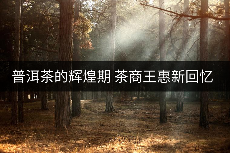 普洱茶的輝煌期 茶商王惠新回憶錄! 普洱茶的輝煌期 茶商王惠新回憶錄!