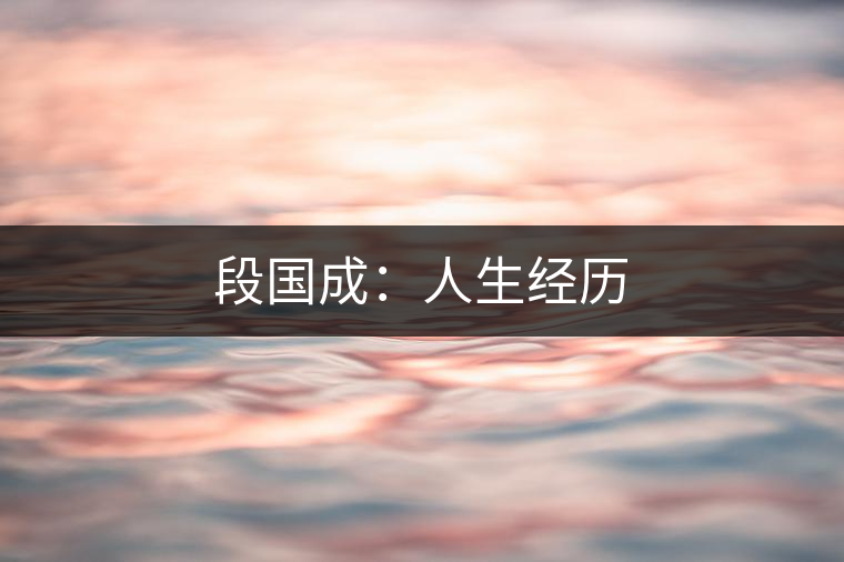 段國(guó)成:人生經(jīng)歷 段國(guó)成:人生經(jīng)歷