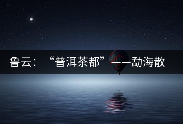 魯云:“普洱茶都”——勐海散記 魯云:“普洱茶都”——勐海散記