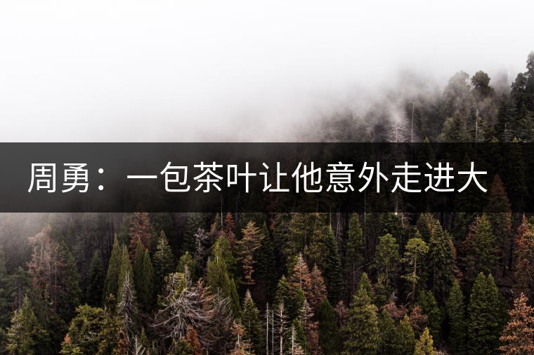 周勇:一包茶葉讓他意外走進大健康產(chǎn)業(yè) 周勇:一包茶葉讓他意外走進大健康產(chǎn)業(yè)