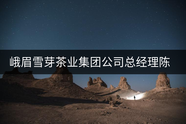 峨眉雪芽茶業(yè)集團公司總經理陳耿先生專訪 峨眉雪芽茶業(yè)集團公司總經理陳耿先生專訪