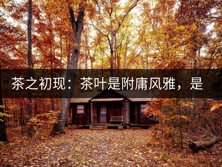 茶之初現(xiàn)：茶葉是附庸風(fēng)雅，是禪茶一味，更是王朝興衰