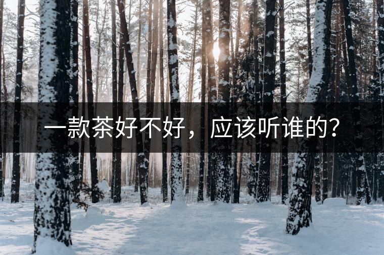 一款茶好不好，應(yīng)該聽誰(shuí)的？