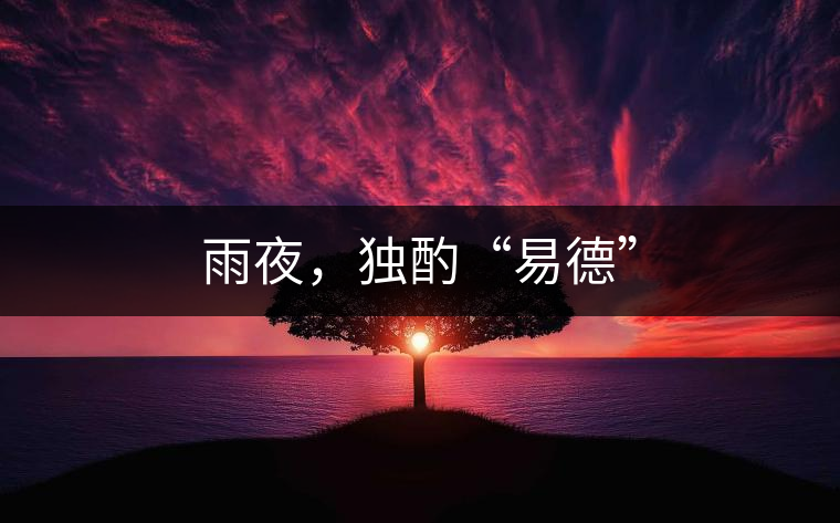 雨夜，獨(dú)酌“易德”