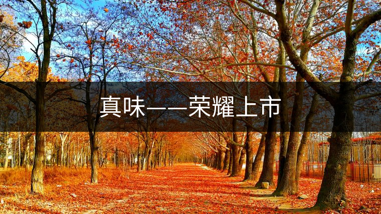 真味——榮耀上市