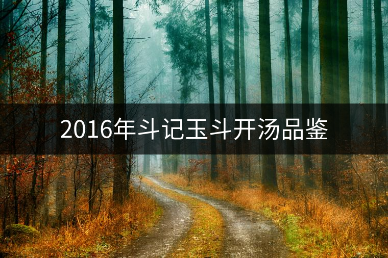 2016年斗記玉斗開(kāi)湯品鑒 2016年斗記玉斗開(kāi)湯品鑒