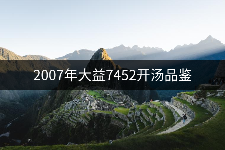 2007年大益7452開湯品鑒