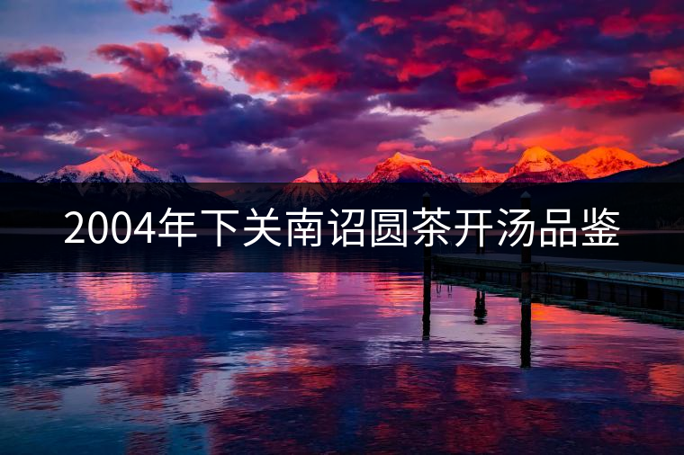 2004年下關(guān)南詔圓茶開湯品鑒 2004年下關(guān)南詔圓茶開湯品鑒