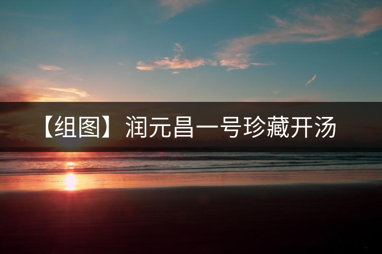 【組圖】潤(rùn)元昌一號(hào)珍藏開(kāi)湯 【組圖】潤(rùn)元昌一號(hào)珍藏開(kāi)湯