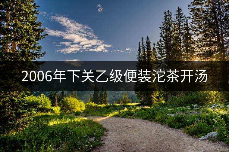 2006年下關(guān)乙級(jí)便裝沱茶開(kāi)湯 2006年下關(guān)乙級(jí)便裝沱茶開(kāi)湯