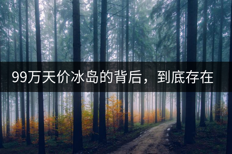 99萬天價(jià)冰島的背后，到底存在什么樣的真相？