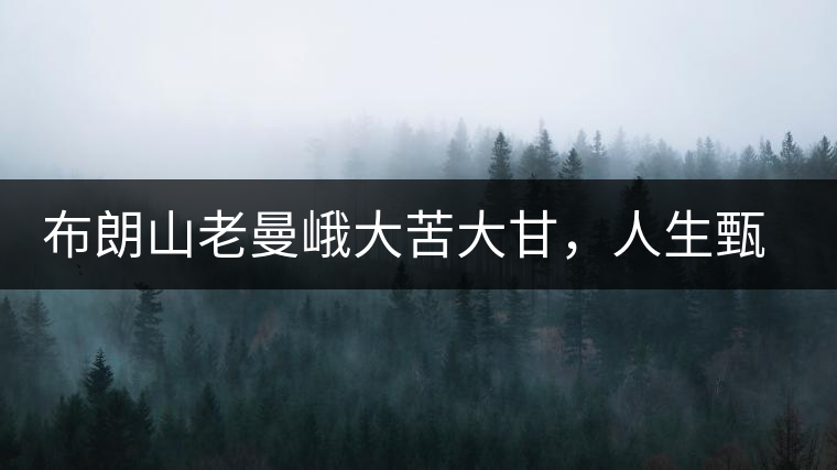 布朗山老曼峨大苦大甘，人生甄味