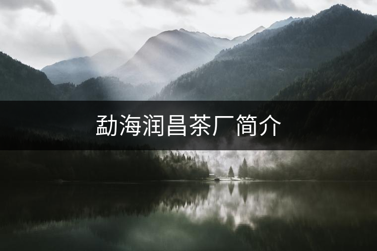 勐海潤昌茶廠簡介 勐海潤昌茶廠簡介