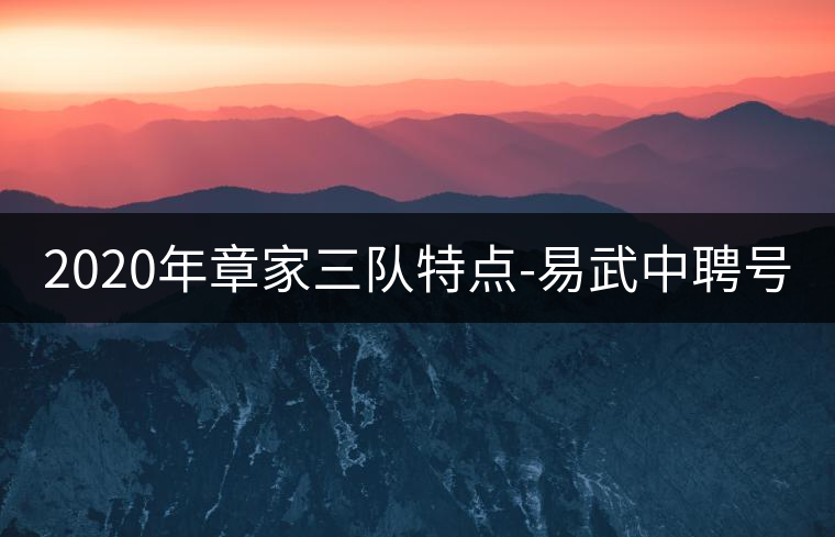 2020年章家三隊特點-易武中聘號 2020年章家三隊特點-易武中聘號