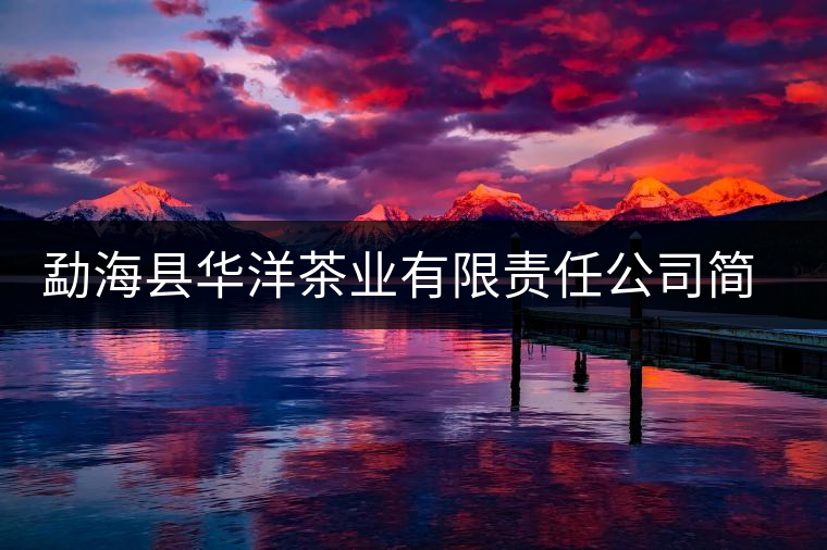 勐?？h華洋茶業(yè)有限責任公司簡介