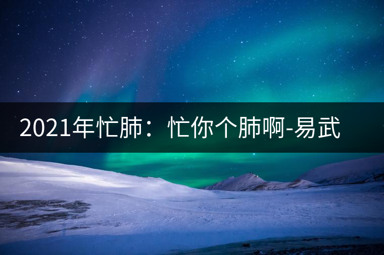 2021年忙肺：忙你個肺啊-易武中聘號