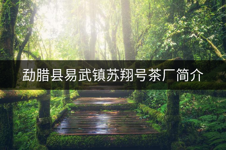 勐臘縣易武鎮(zhèn)蘇翔號(hào)茶廠簡(jiǎn)介 勐臘縣易武鎮(zhèn)蘇翔號(hào)茶廠簡(jiǎn)介